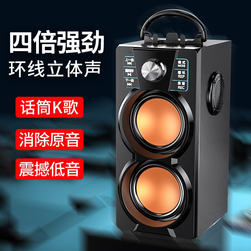 سماعة بلوتوث خارجية سايدا A2 للرقص المربع، ستيريو محمول، كاريوكي محمول، مضخم صوت ثقيل لاسلكي مع ميكروفون - Image 2